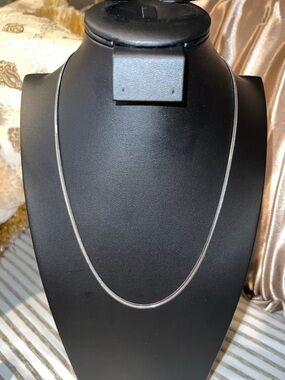 Sterling Silver Herringbone Necklace - Silver